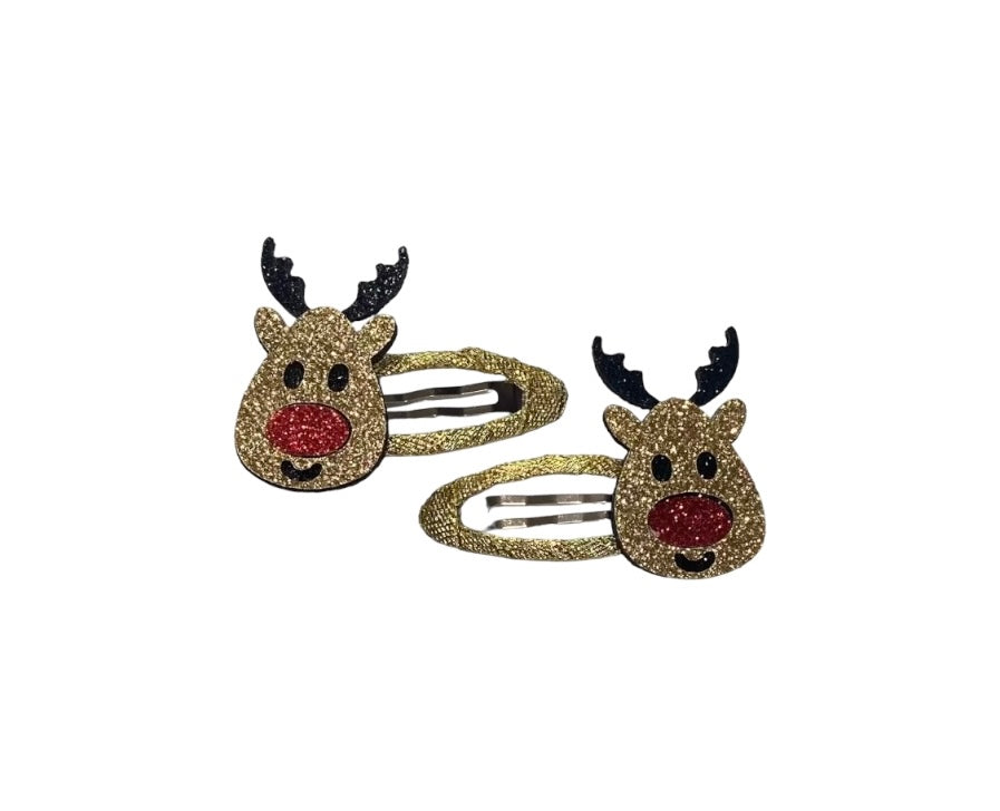 Christmas Glitter Hair Clips