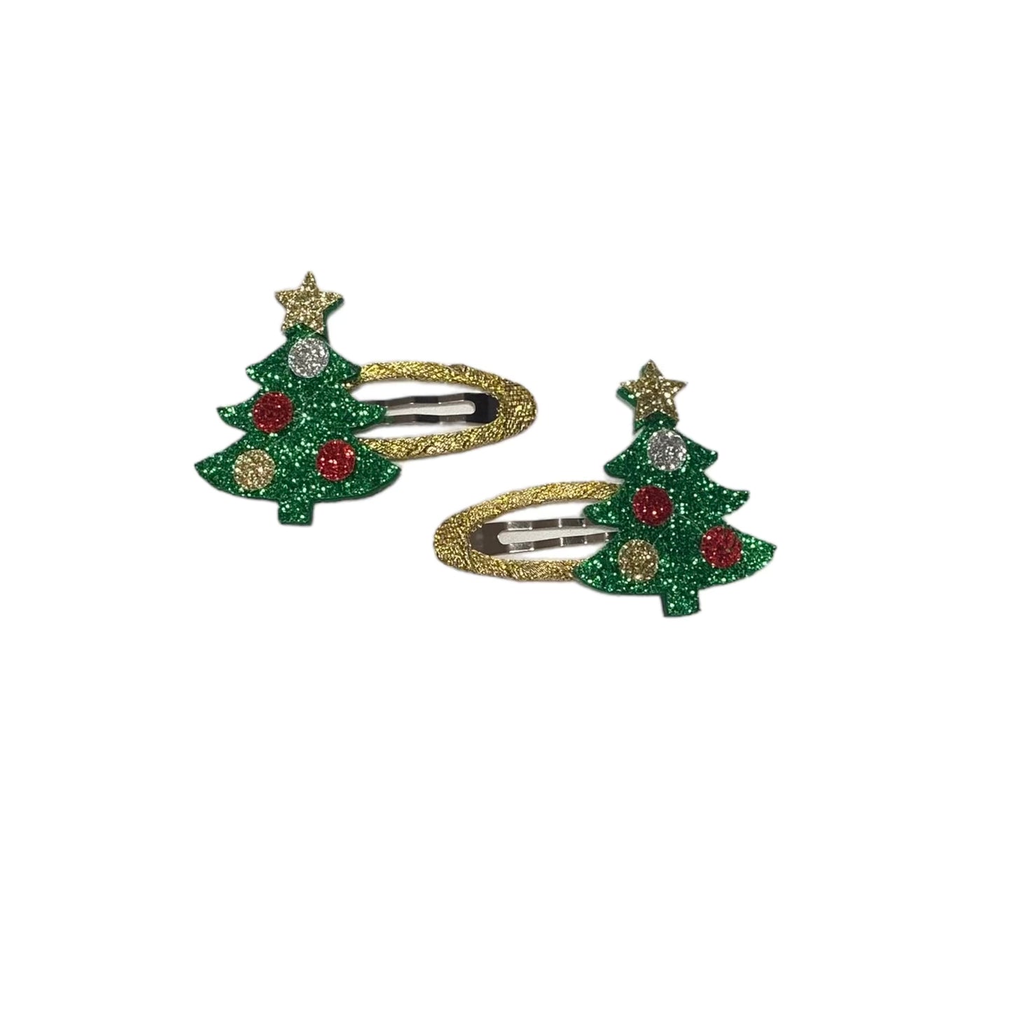 Christmas Glitter Hair Clips
