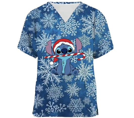 Stitch Christmas Scrub